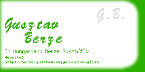 gusztav berze business card